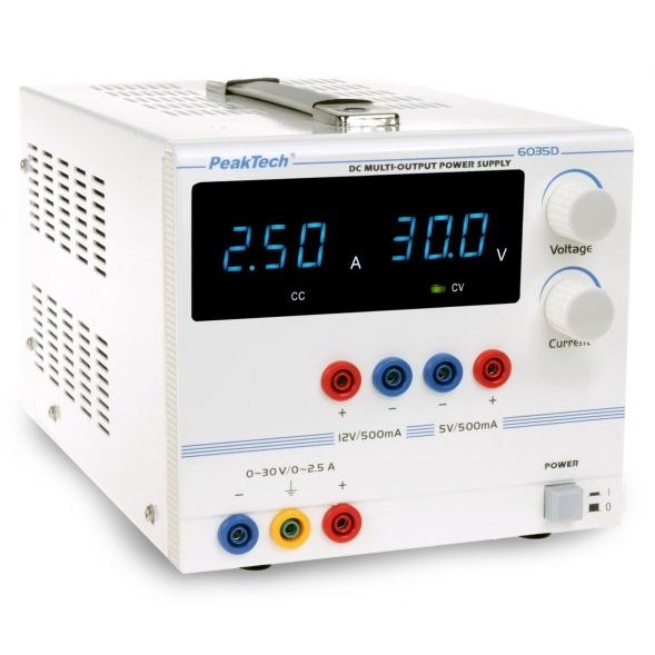 Surse lineare de laborator (până la 30V, 5A, 150W)  - Peaktech P6015A & P6035D 
