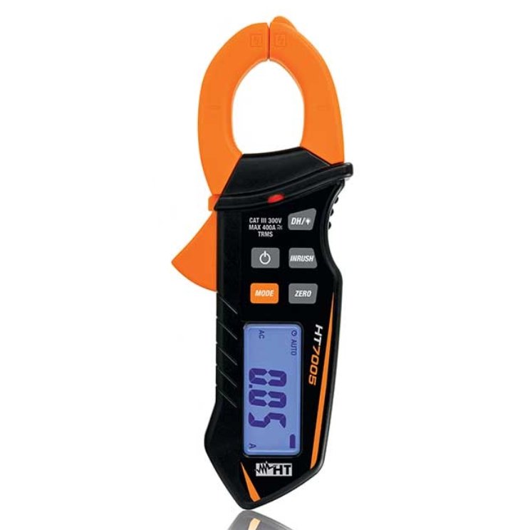 Clește ampermetric DC / AC TRMS cu mod măsurare INRUSH (până la 400A AC) - HT7005