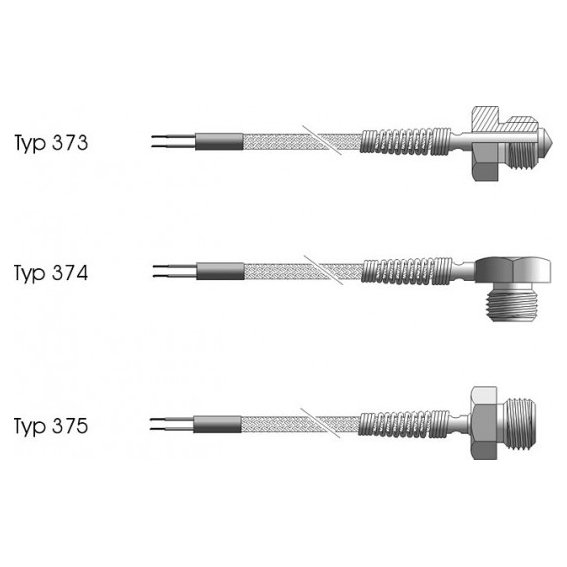 Senzori de temperatură universali, cu elementul de măsurare în racordul filetat -Lumel CT373/374/375