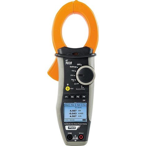 Clește ampermetric AC+DC TRMS, măsurare puteri și componente armonice (până la 1000A) -HT9020