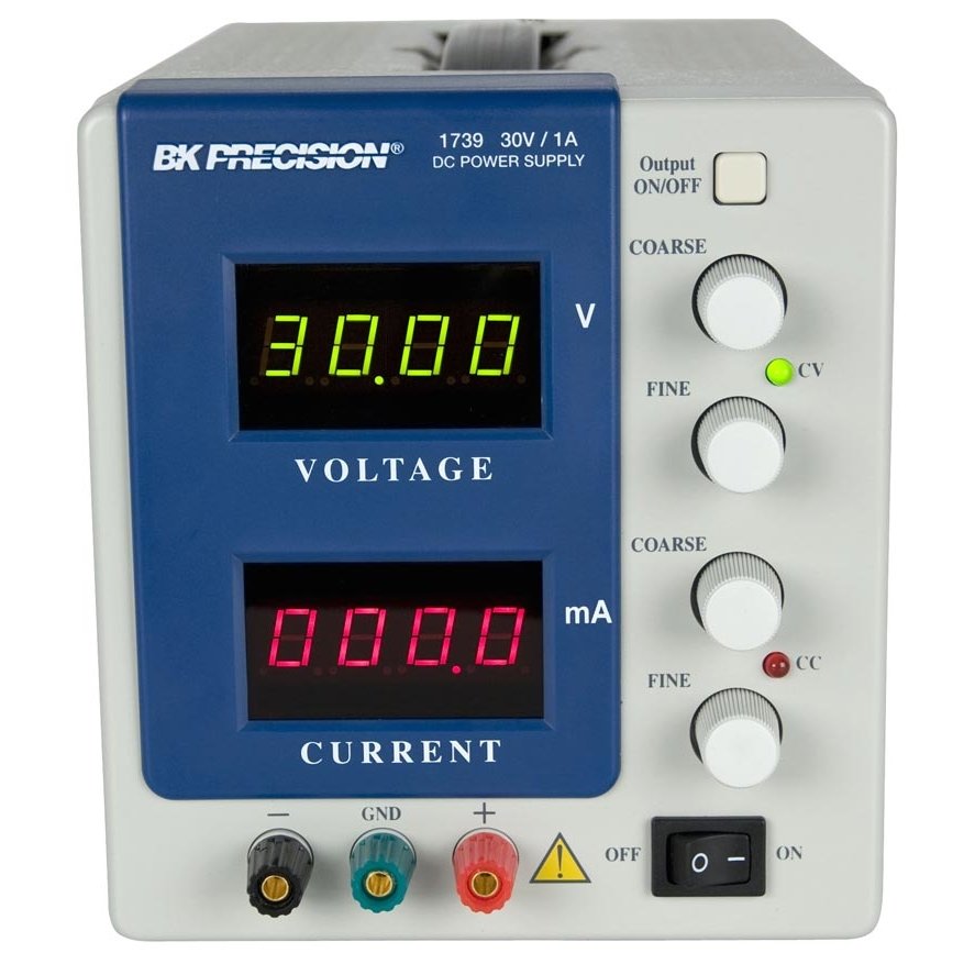 Sursa cu rezoluție înaltă a curentului de ieșire (30V, 1A) BK Precision 1739