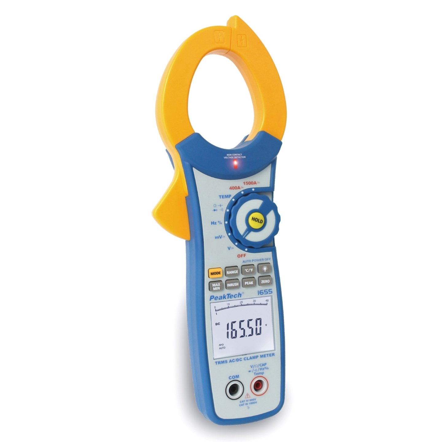 Clește ampermetric TRMS (până la 1500A AC/DC, 750V AC, 1000V DC) - Peaktech P1655