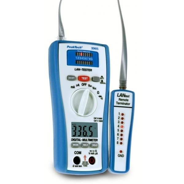 Multimetru digital cu tester cablare LAN - Peaktech P3365