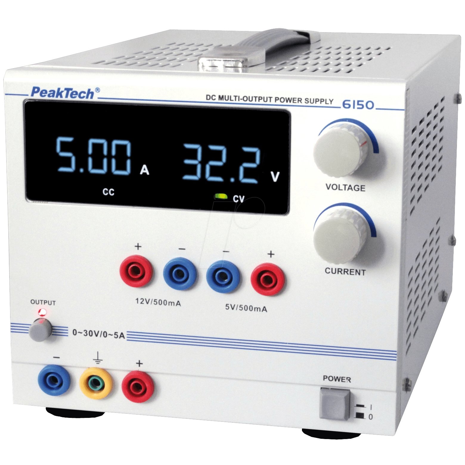 Surse lineare cu 1 sau 2 ieșiri reglabile (30V/5A) - Peaktech P6140 & P6145 & P615
